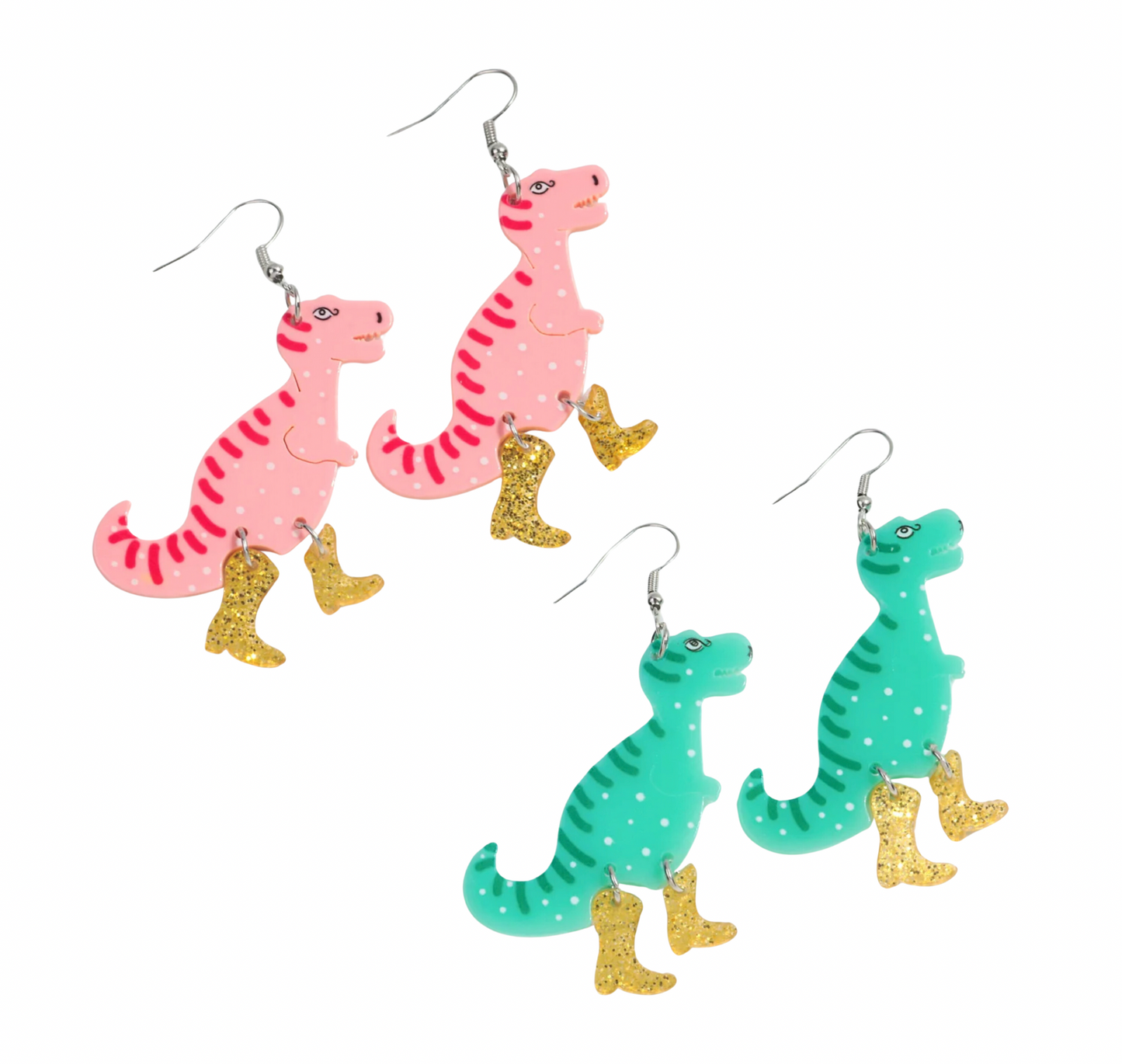 Dinosaurs in Fancy Boots Earrings