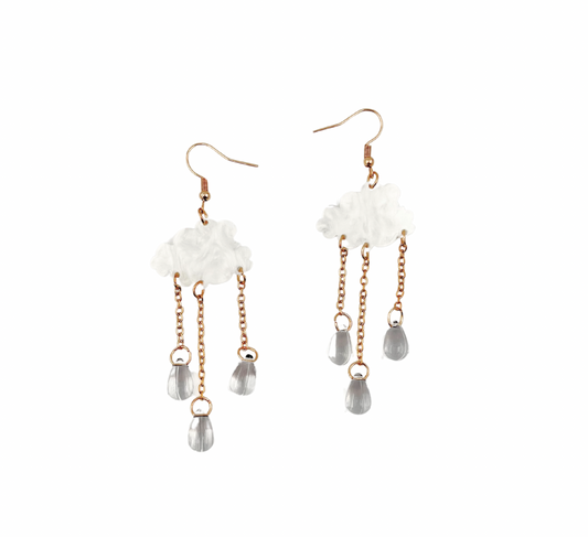 Clouds and Raindrops Earrings