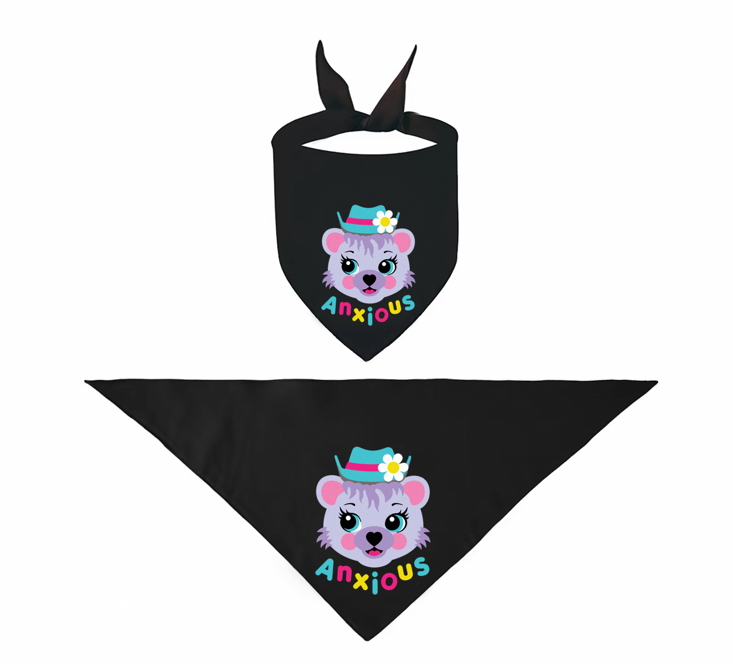 Anxious Bear Pet Bandana