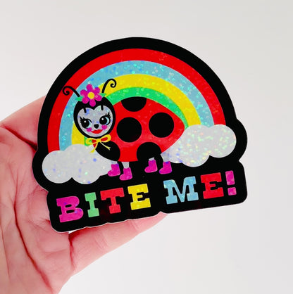 Bite Me Ladybug Sticker