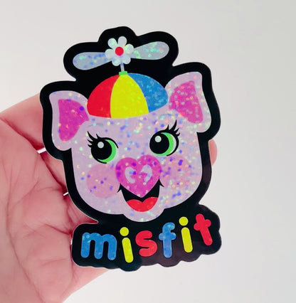 Misfit Piggy Sticker