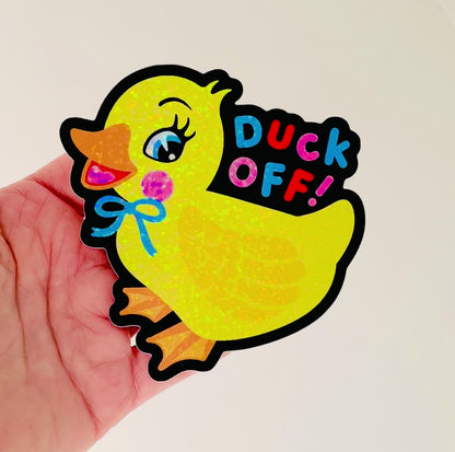Duck Off Sticker