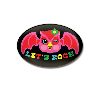 Let's Rock Owl Pin